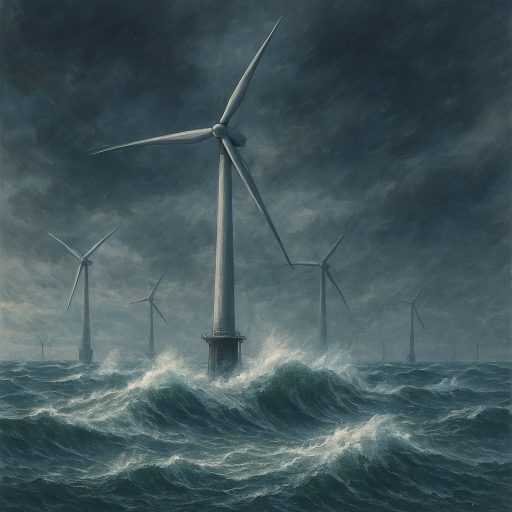 Zunehmende extreme Windverhältnisse gefährden Offshore-Windturbinen. |